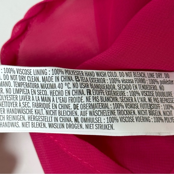 🌟🌟SOLD 🌟🌟FOREVER 21 dress mini dress ROSE GOLD chain SHOULDER STRAPS fuchsiS - Picture 8 of 11